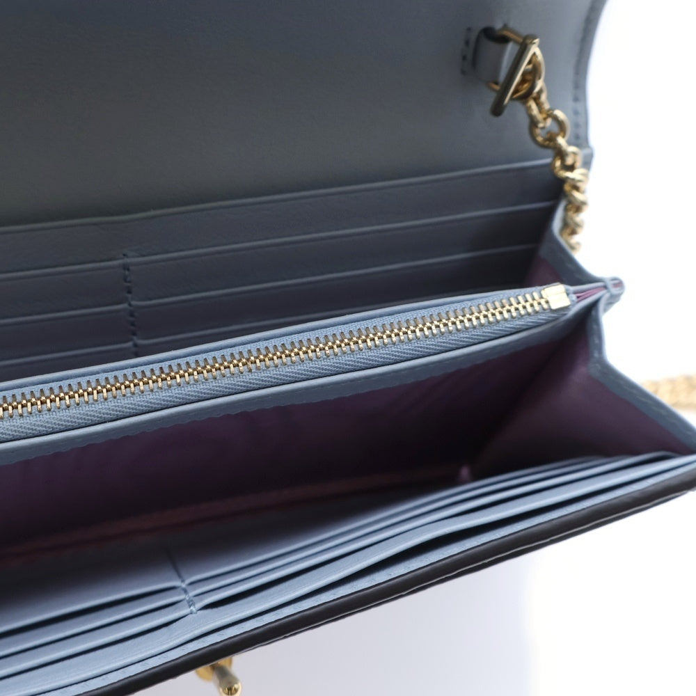 GUCCI(グッチ) チェーンウォレット ショルダーバッグ パイソン ライトブルー 652681 レディース