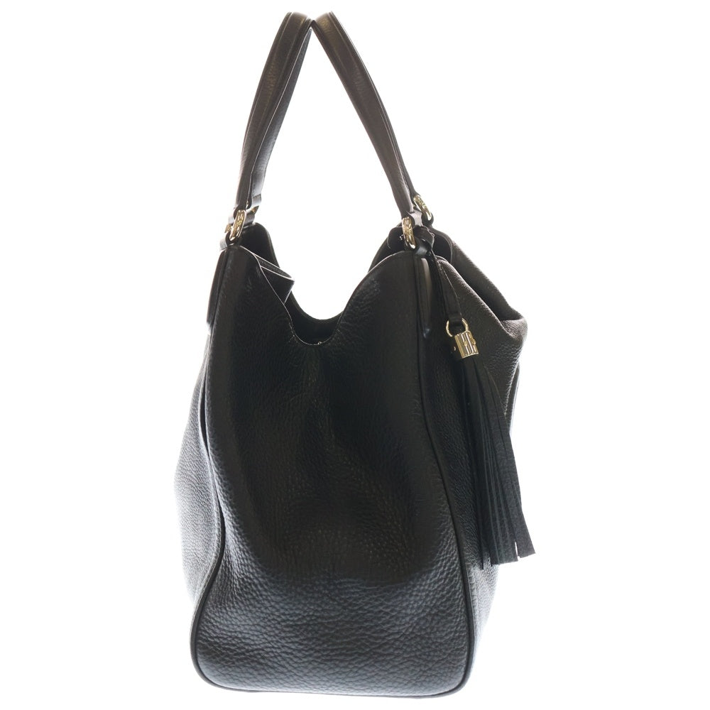 GUCCI(グッチ) ソーホー インターロッキングG ブラック レザー ハンドバッグ 282309