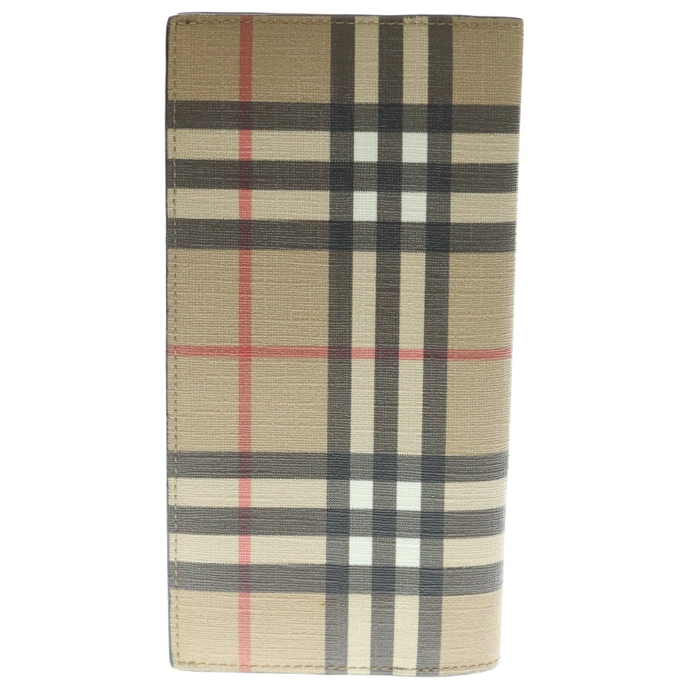 BURBERRY(バーバリー) ノバチェック 二つ折り長財布 PVCレザー ウォレット