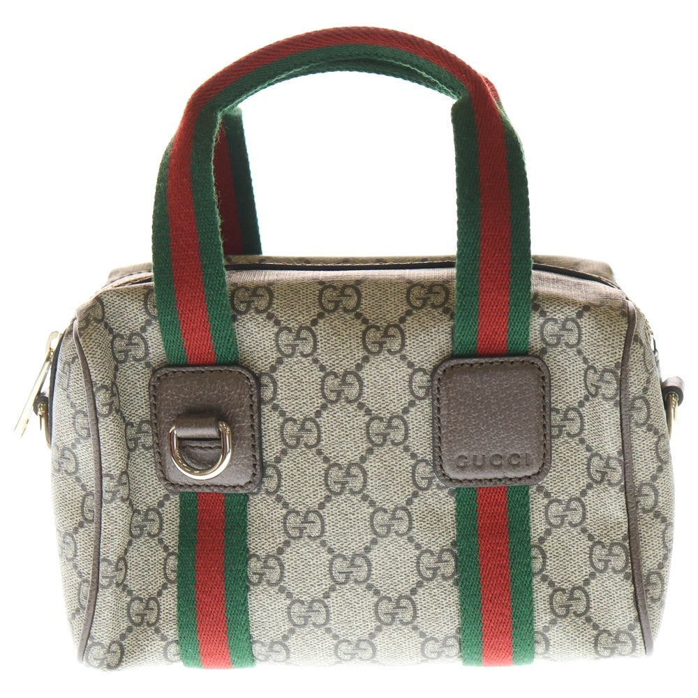 GUCCI(グッチ) GGスプリーム オフィディア Mini GG 2WAYバッグ ショルダーバッグ ハンドバッグ ブラウン×ベージュ レザー×PVC 859975 ゴールド金具 レディース