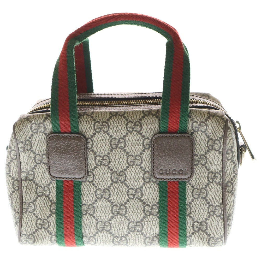 GUCCI(グッチ) GGスプリーム オフィディア Mini GG 2WAYバッグ ショルダーバッグ ハンドバッグ ブラウン×ベージュ レザー×PVC 859975 ゴールド金具 レディース