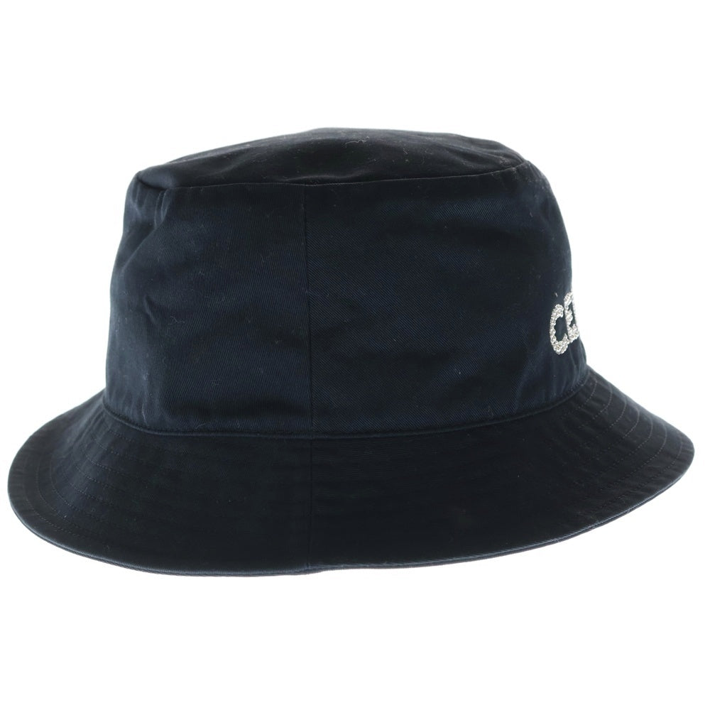 CELINE(セリーヌ) スタッズロゴ バケットハット 帽子 ブラック コットン L 2AUO7968P レディース