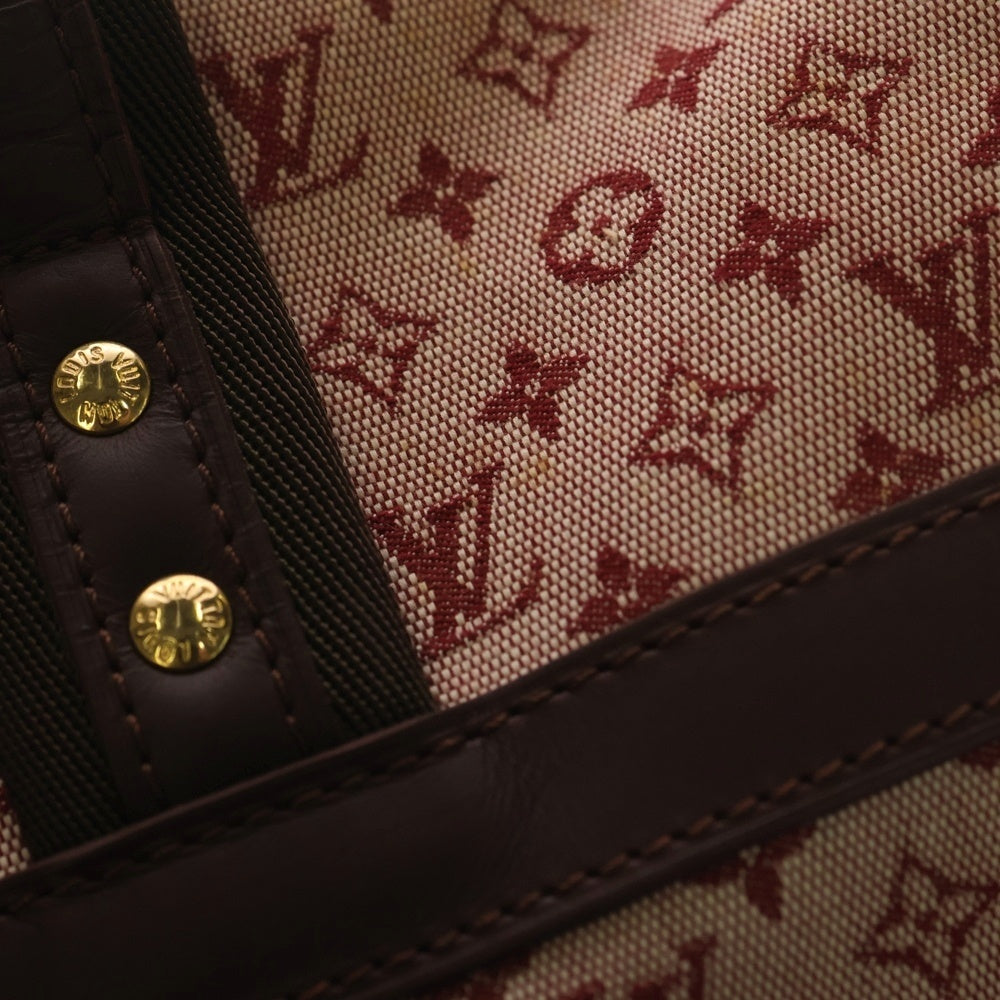 LOUIS VUITTON(ルイヴィトン) モノグラムミニ ジョセフィーヌGM ハンドバッグ ボストンバッグ レッド×ワインレッド レザー×キャンバス M92311 ゴールド金具 レディース