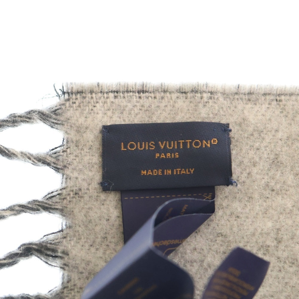 LOUIS VUITTON(ルイヴィトン) エシャルプ レイキャビック モノグラムカシミアフリンジマフラー ブラック M71040 レディース