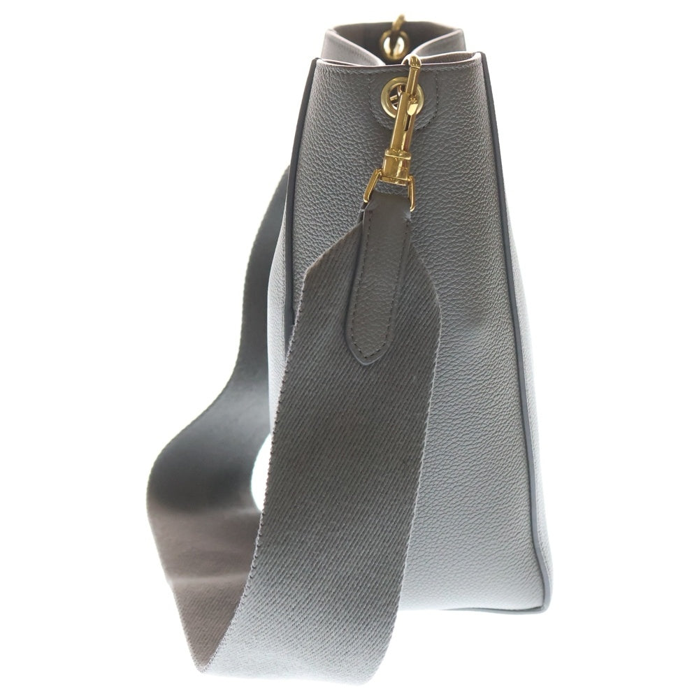 CELINE(セリーヌ) サングル バケット スモール レザー ショルダーバッグ ゴールド金具 グレー レディース