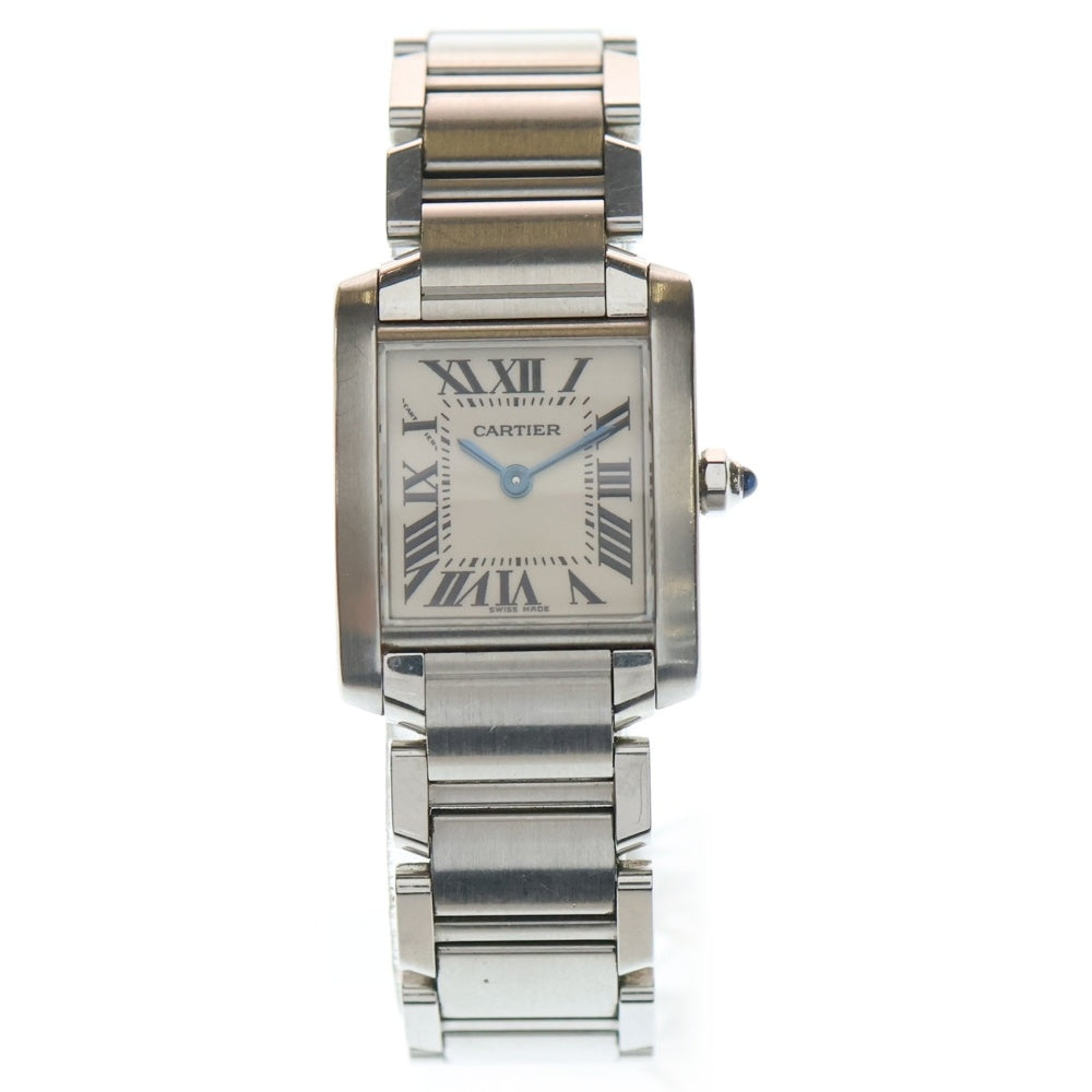 Cartier(カルティエ) タンクフランセーズSM シルバー文字盤 クォーツ ステンレスウォッチ 腕時計 SS/QZ W51008Q3