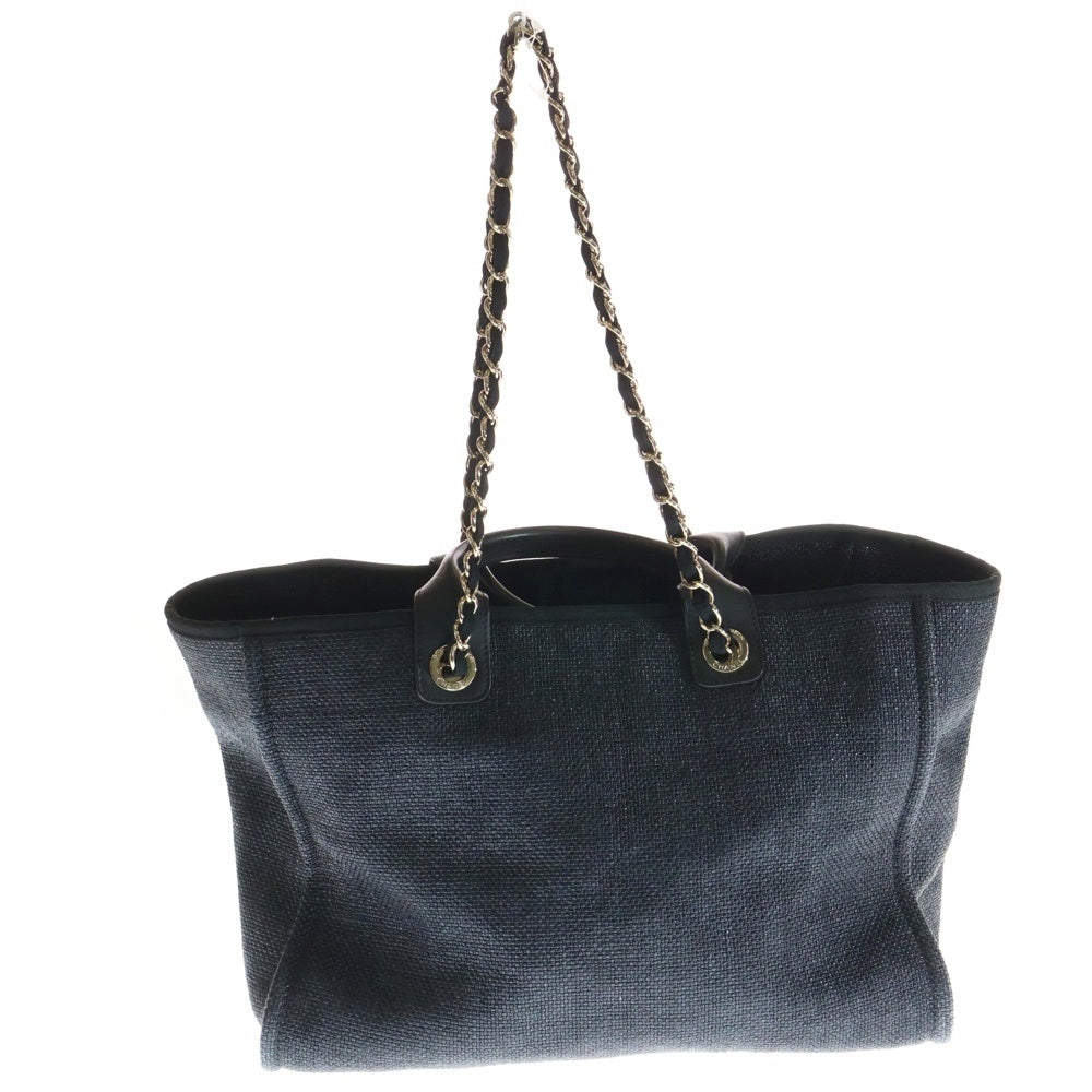 CHANEL(シャネル) ドーヴィル GM ココマークトートバッグ ハンドバッグ ブラック レザー ゴールド金具