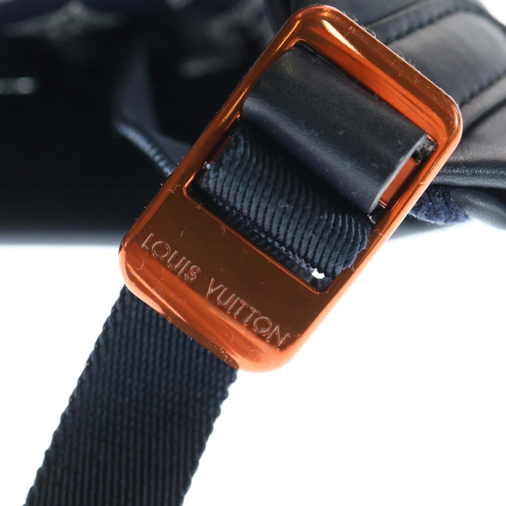 LOUIS VUITTON(ルイヴィトン) モノグラムインク アップサイドダウン アポロ バックパック リュックサック ネイビー PVC M43676 レッド金具