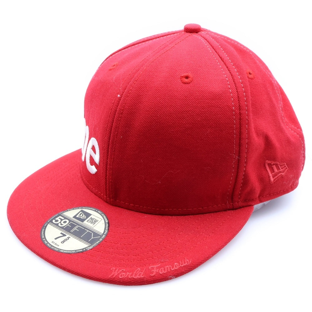 SUPREME(シュプリーム) ×NEW ERA Side Logo Cap ニューエラ サイドロゴ刺繍 ベースボールキャップ 帽子 レッド