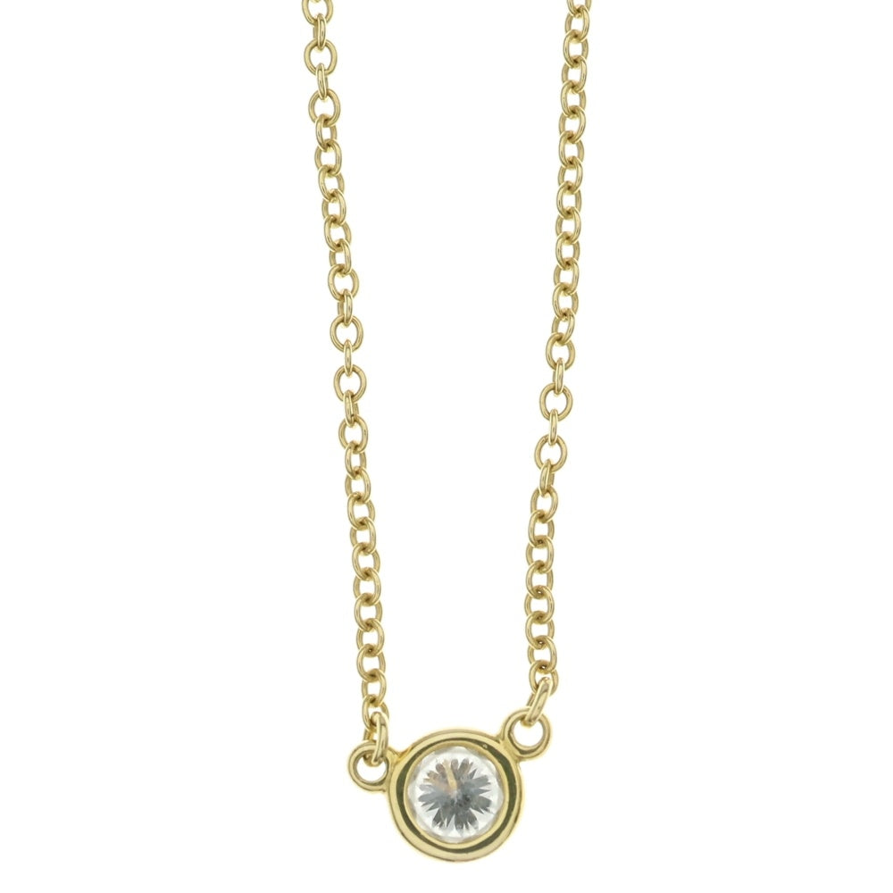 TIFFANY & Co.(ティファニー) バイザヤード 1Pダイヤ ネックレス K18YG イエローゴールド レディース
