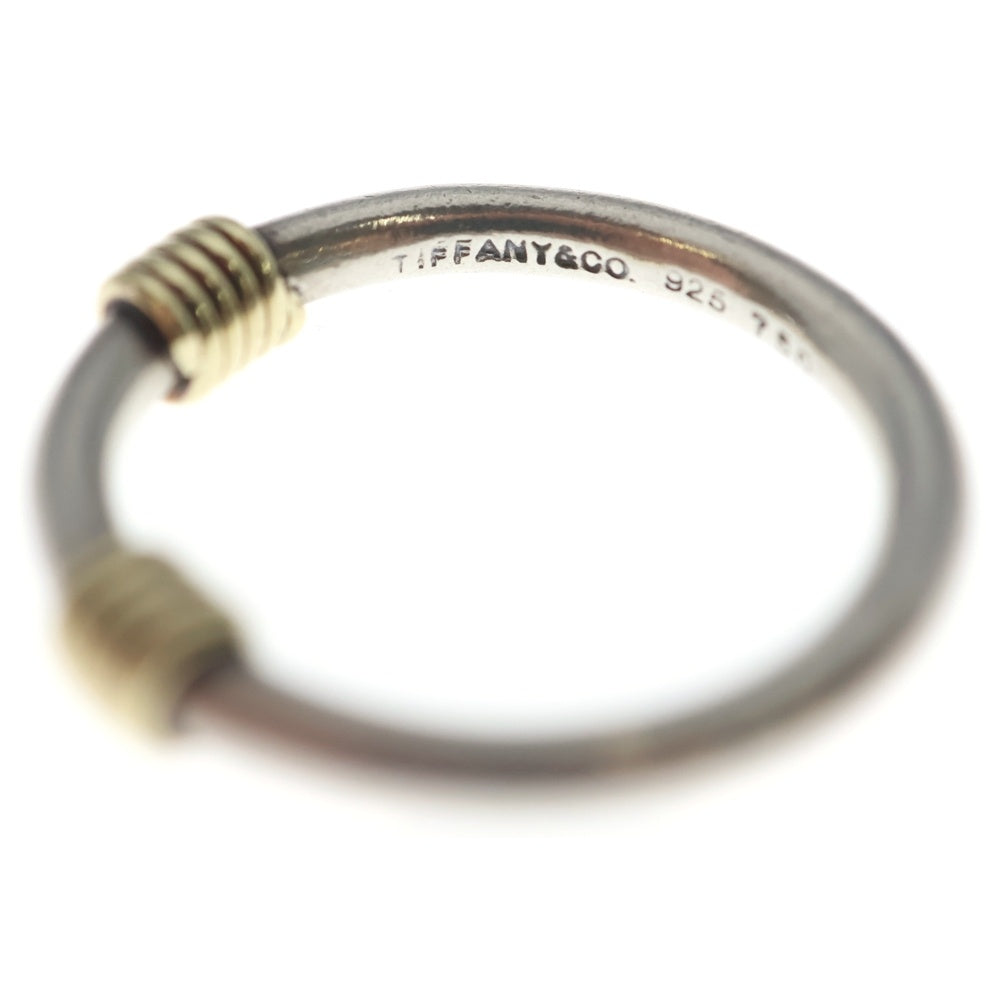 TIFFANY & Co.(ティファニー) 18K バンドウィズリング 指輪 シルバー/ゴールド
