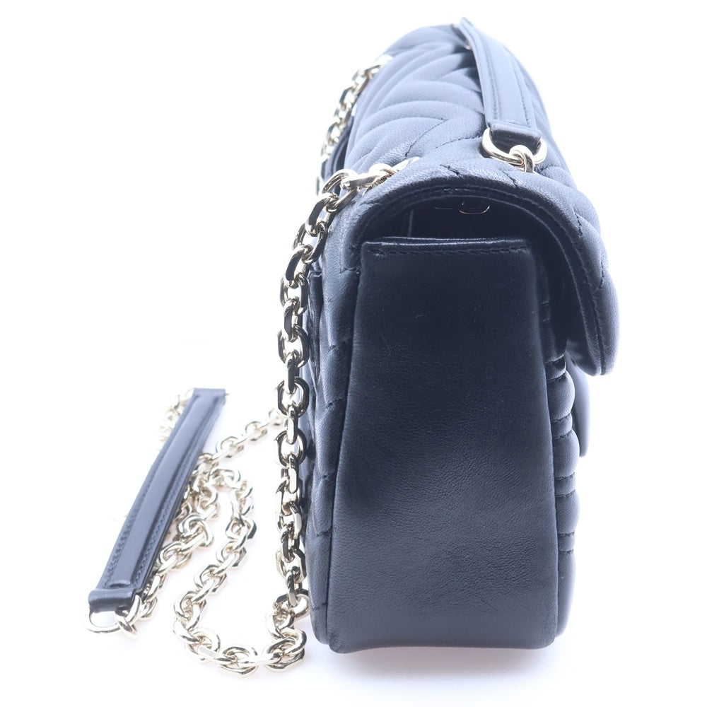 GUCCI(グッチ) GGマーモント キルティング チェーン ショルダーバッグ ブラック レザー ゴールド金具 837267 レディース