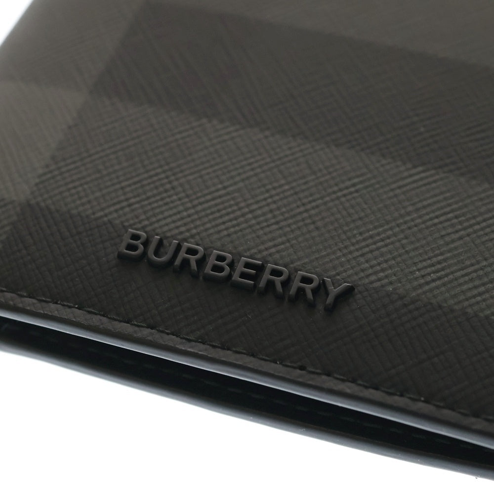 BURBERRY(バーバリー) チェック スリム バイフォールドウォレット 二つ折り財布 ブラック 81005291