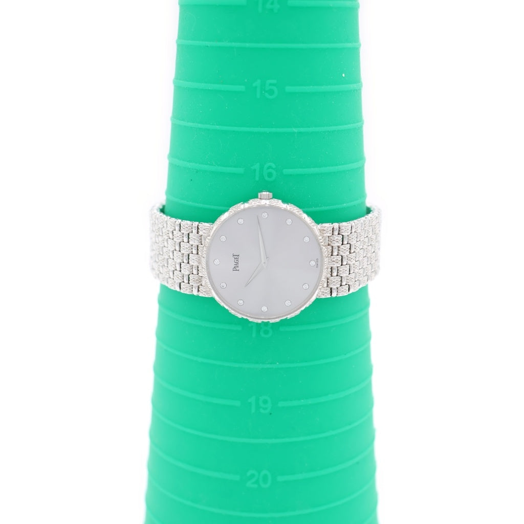PIAGET(ピアジェ) 12PD シルバー文字盤 クォーツウォッチ 腕時計 K18WG ホワイトゴールド