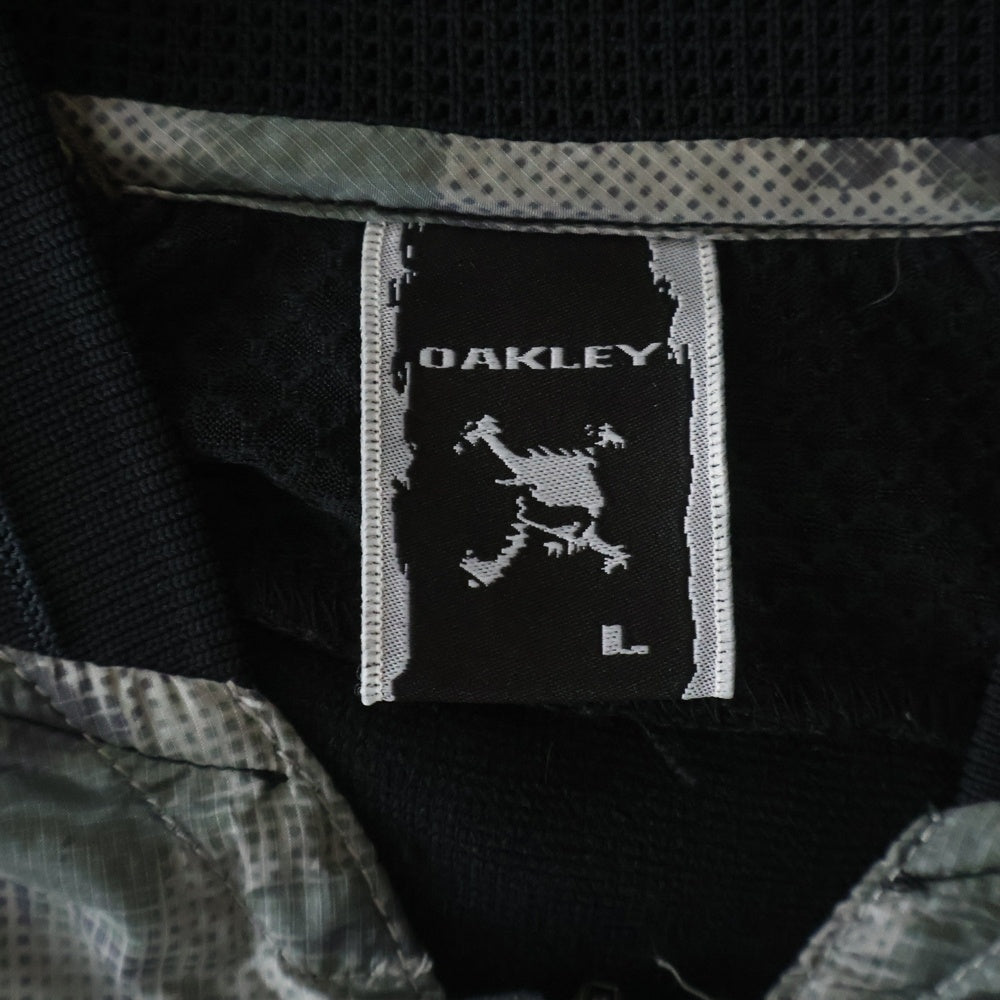 OAKLEY(オークリー) スカルリム 刺繍 フリース ジップアップジャケット ブラック/グレー 411863JP
