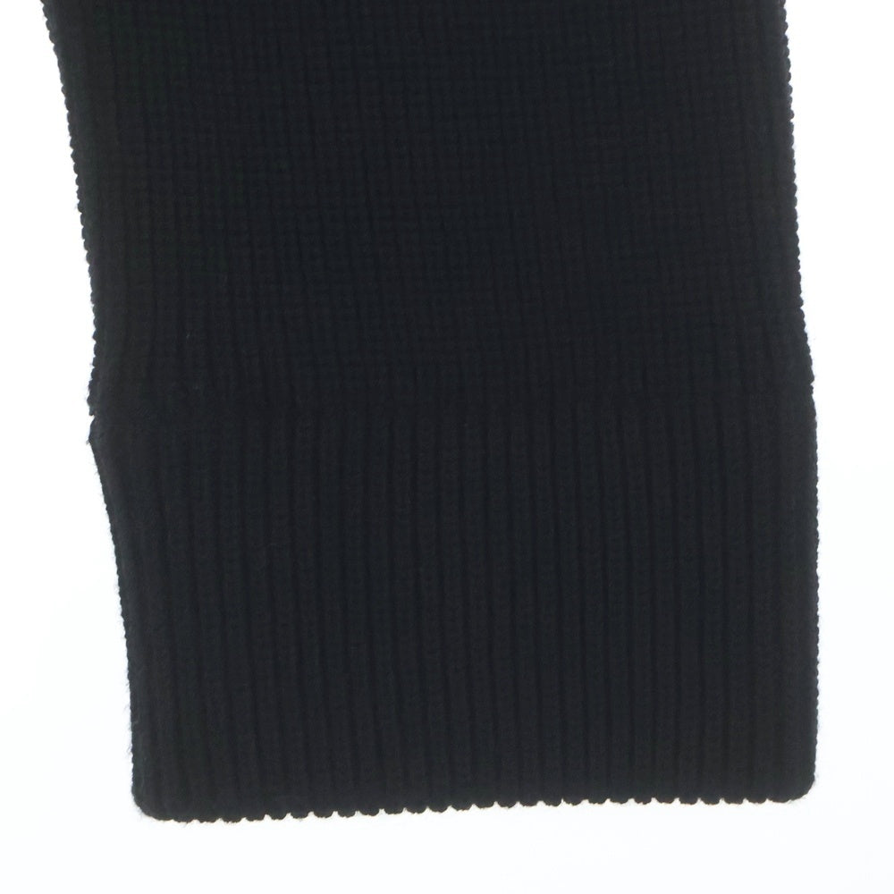 Maison Margiela 4 14(メゾンマルジェラ) コットン ウール ジップアップ ドライバーズニット ジャケット カーディガン ブラック SI1HA0013 S17781