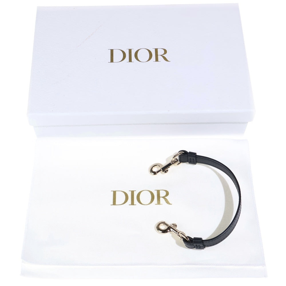 Christian Dior(クリスチャンディオール) レディディオール カナージュ ラムスキン レザー フォンホルダー 2WAY チェーンショルダーバッグ ブラック S0872ONMJ