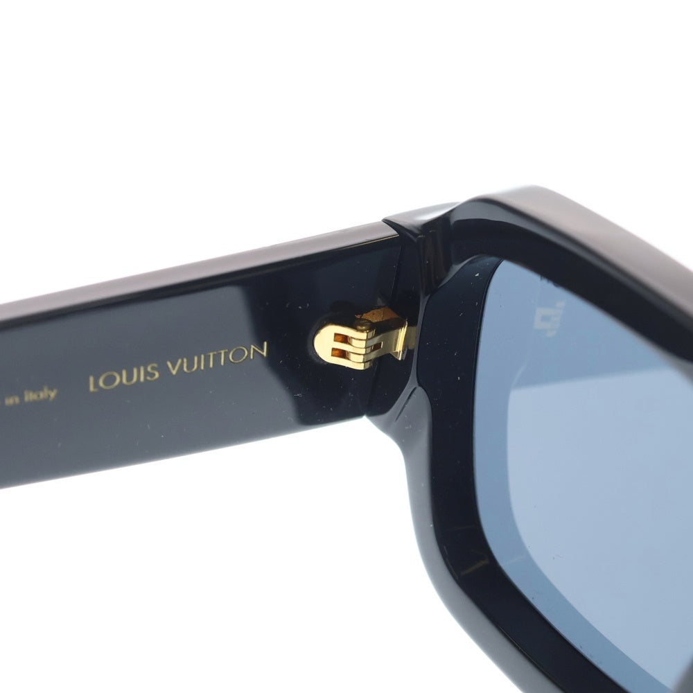 LOUIS VUITTON(ルイヴィトン) LVクラッシュ ラウンドスクエアフレーム カラーレンズ サングラス メガネ 眼鏡 アイウェア ブラック Z2611E レディース