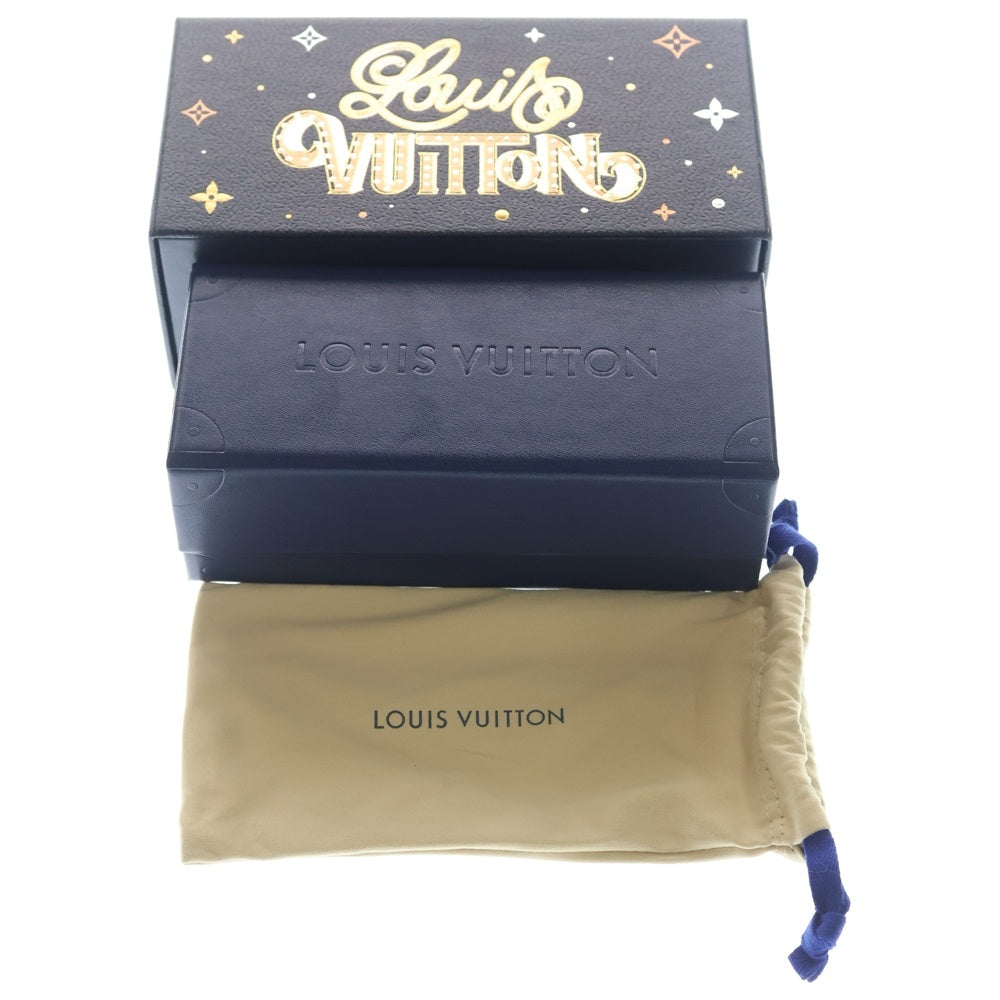 LOUIS VUITTON(ルイヴィトン) LVクラッシュ ラウンドスクエアフレーム カラーレンズ サングラス メガネ 眼鏡 アイウェア ブラック Z2611E レディース
