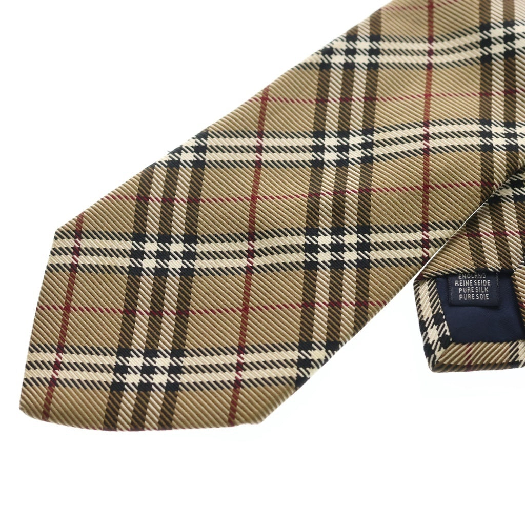 BURBERRY LONDON(バーバリーロンドン) ノヴァ チェック ネクタイ ベージュ シルク