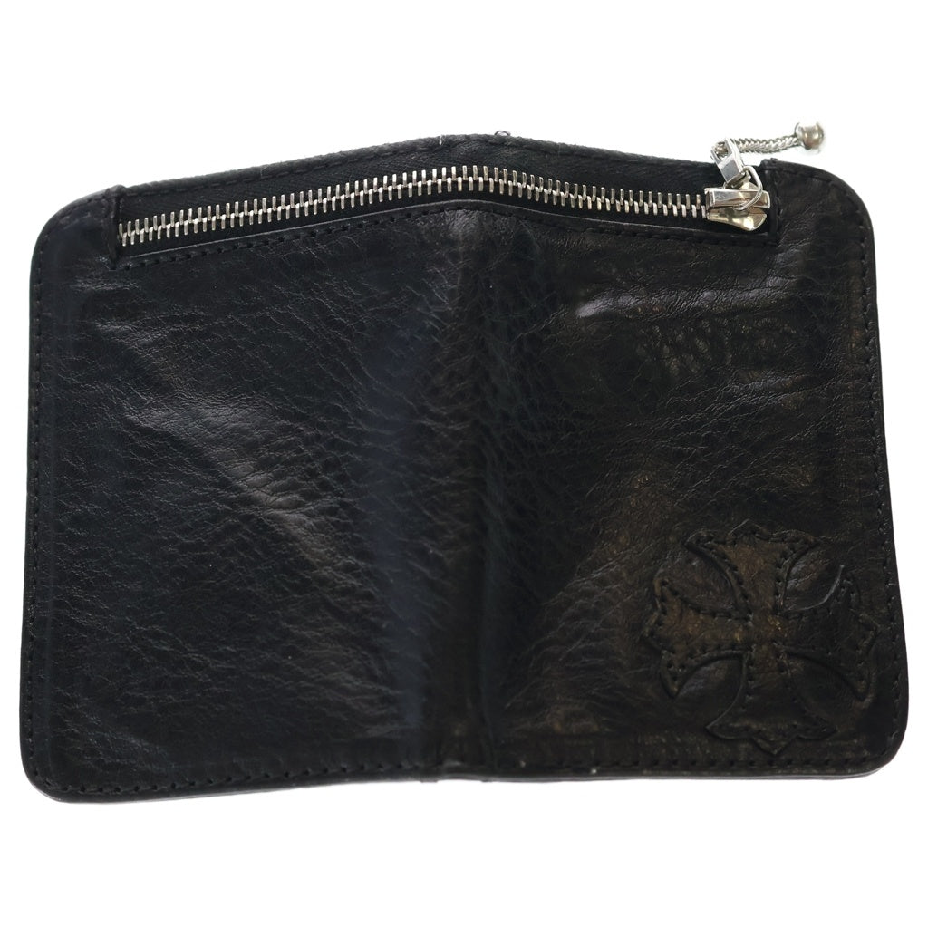 CHROME HEARTS(クロムハーツ) BABY BANK ROBBER ベイビー バンクローバーコインパース付き レザーウォレット 財布 ブラック
