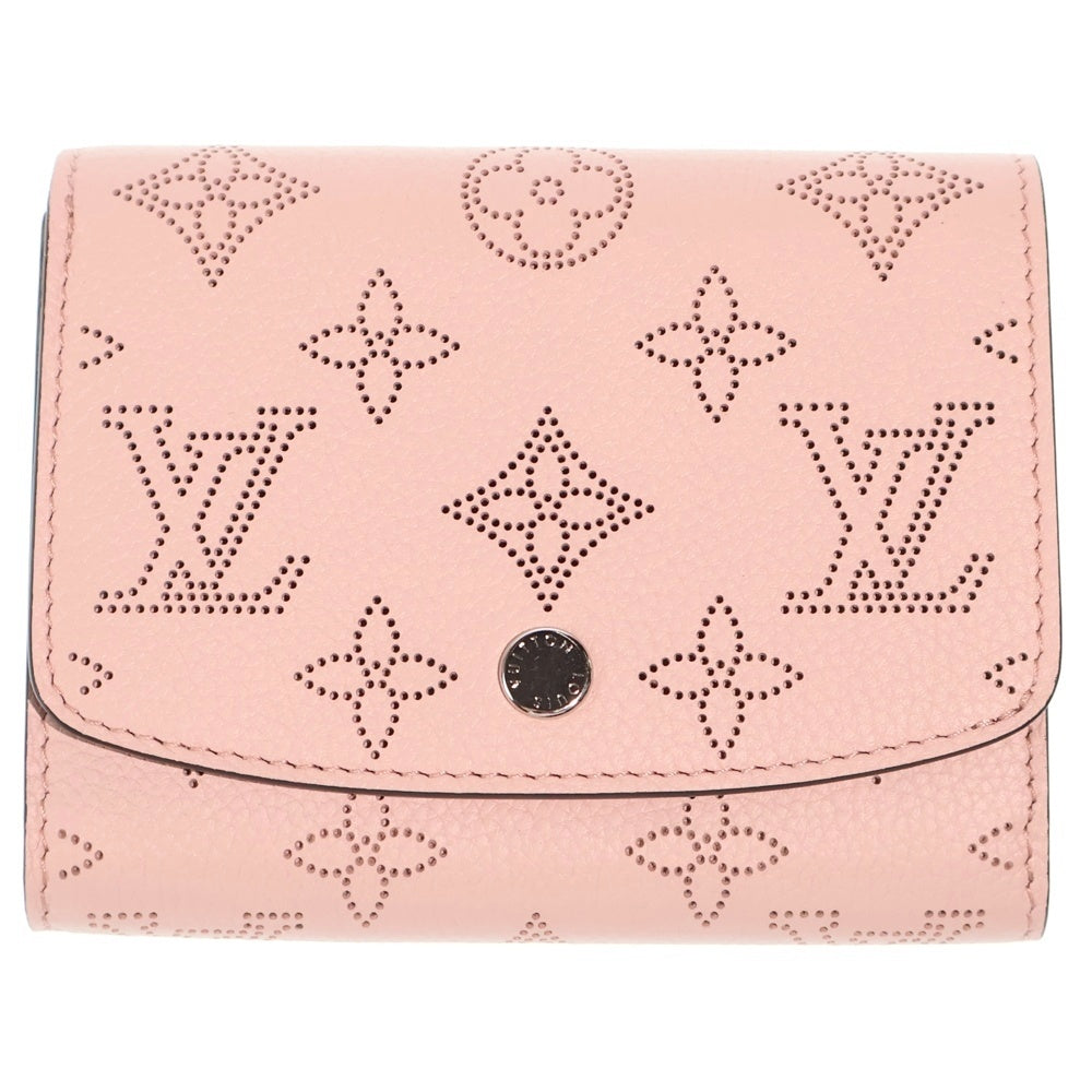 LOUIS VUITTON(ルイヴィトン) ポルトフォイユ・イリス コンパクトウォレット 三つ折り財布 コインケース ジャスミン ピンク レザー M82757 シルバー金具 レディース