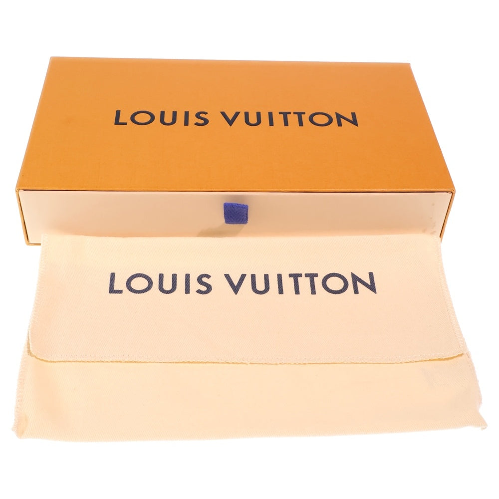 LOUIS VUITTON(ルイヴィトン) ジャガードデニム ジッピーウォレット ロングウォレット カードケース 長財布 ピンク レザー×デニム M81182 ゴールド金具 レディース