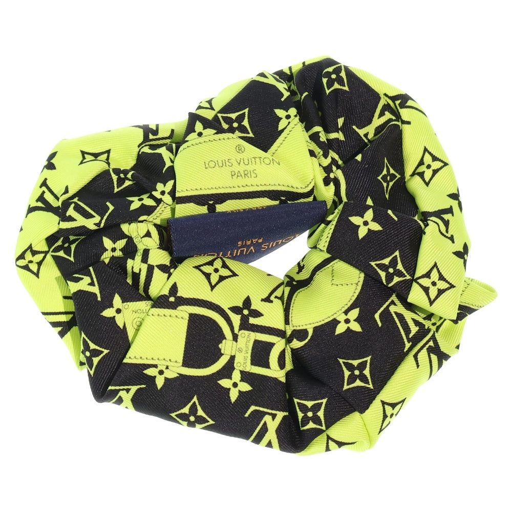 LOUIS VUITTON(ルイヴィトン) モノグラム コンフィデンシャル シュシュ ヘアゴム ネオンイエロー M77400 レディース