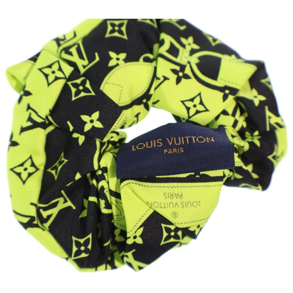 LOUIS VUITTON(ルイヴィトン) モノグラム コンフィデンシャル シュシュ ヘアゴム ネオンイエロー M77400 レディース