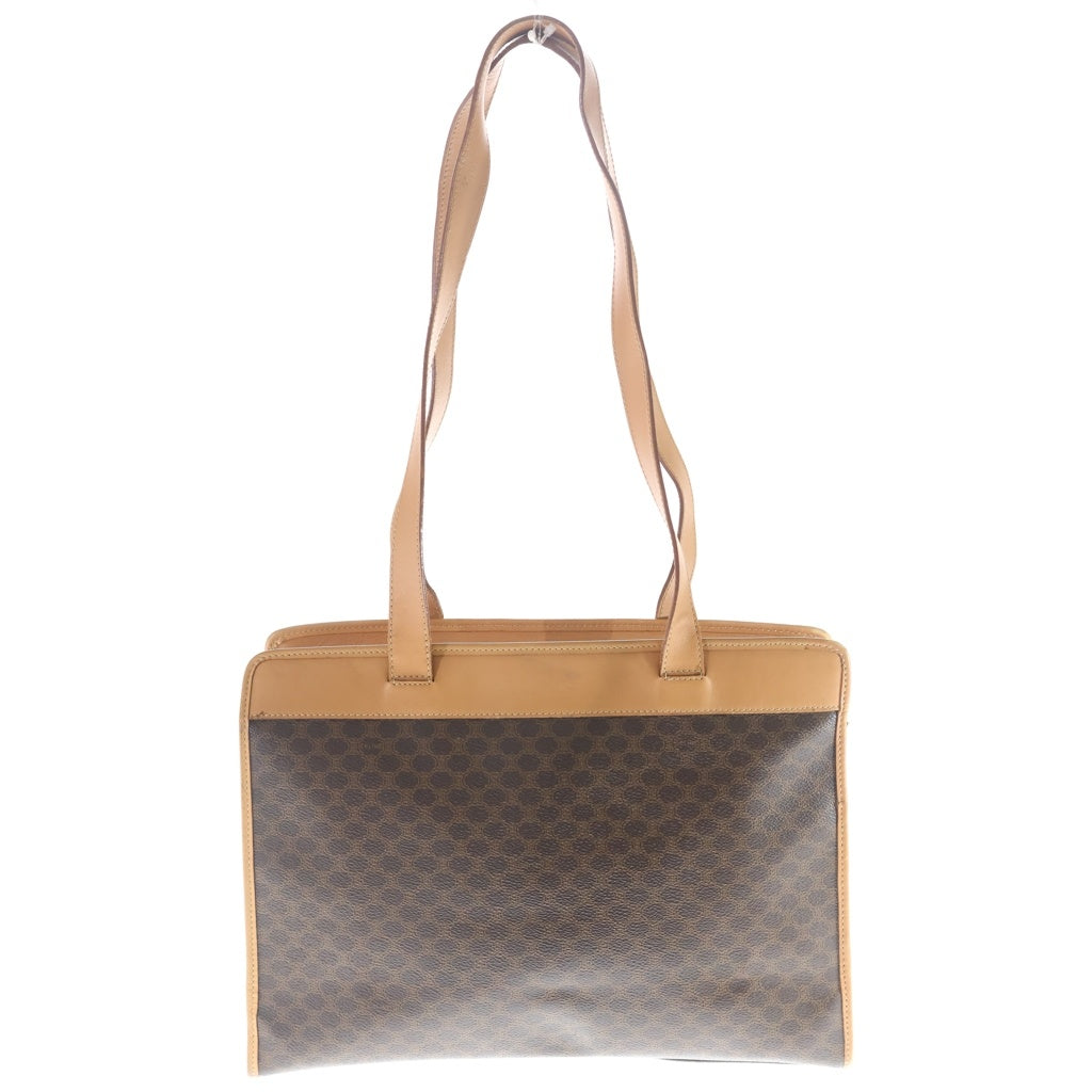 CELINE(セリーヌ) マカダム トートバッグ ハンドバッグ ブラウン レザー×PVC レディース