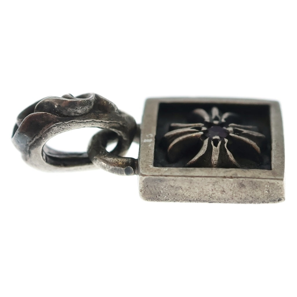 CHROME HEARTS(クロムハーツ) FRAMED CH PLUS フレームドCHプラス 1ルビー チャーム ペンダントトップ シルバー