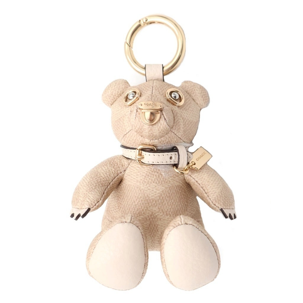 COACH(コーチ) シグネチャー ベアー バックチャーム キーホルダー ベージュ CZ195 レディース