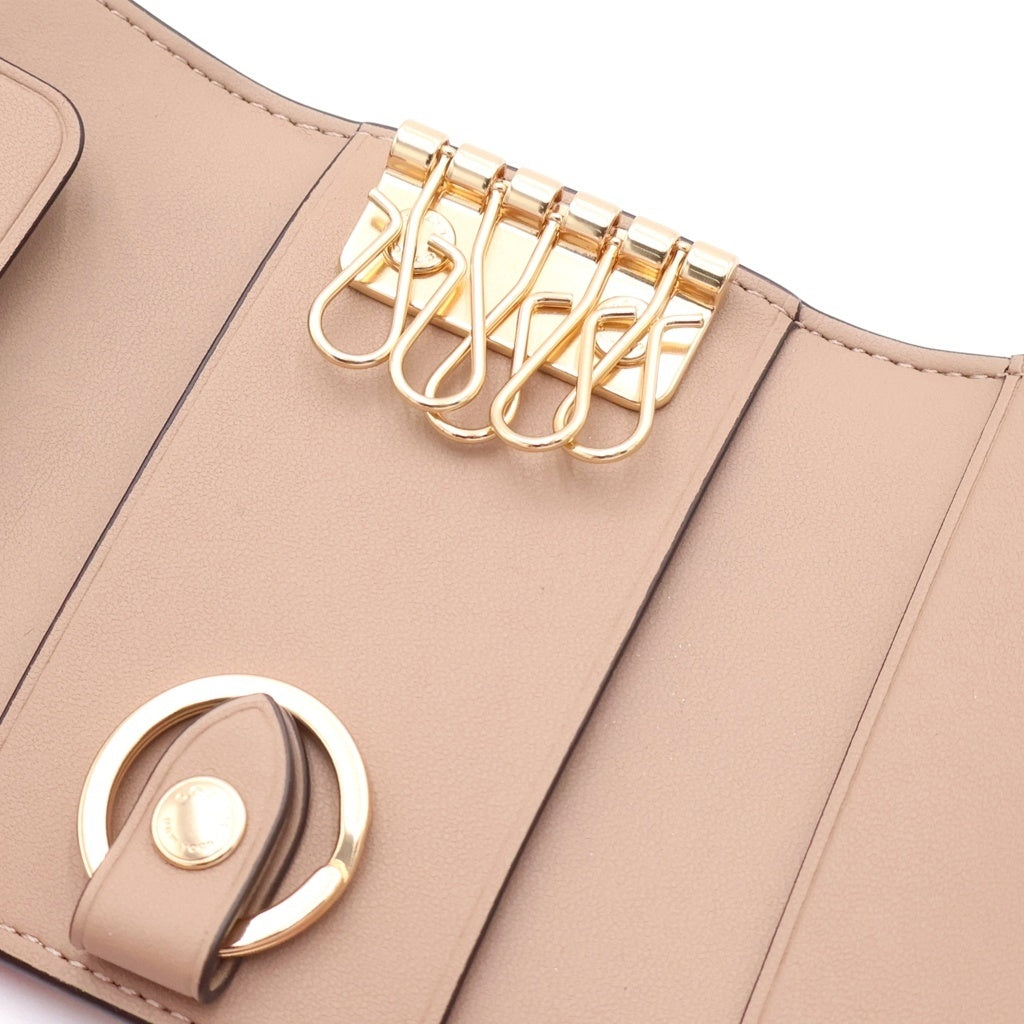 COACH(コーチ) フラワー総柄プリント PVC レザー キーケース ゴールド金具 CR835 レディース