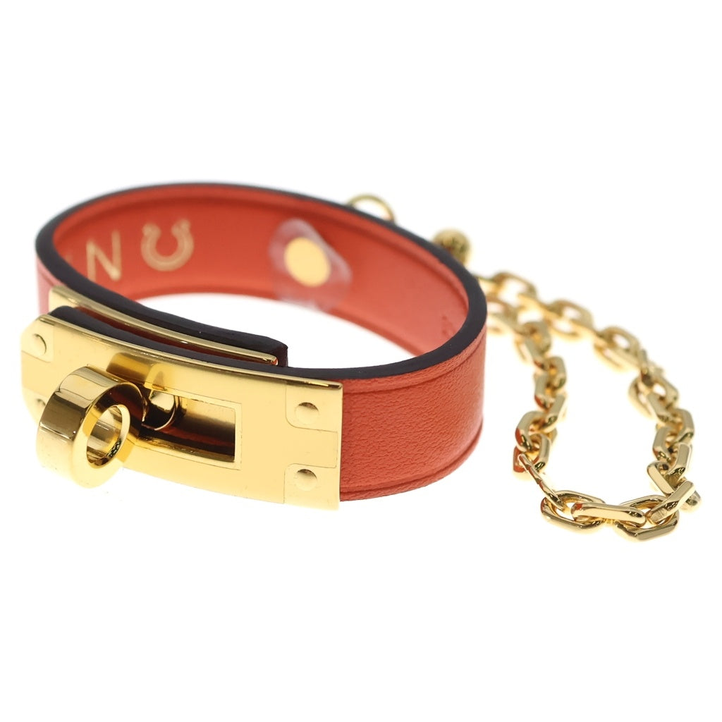 HERMES(エルメス) ケリー レザー グローブホルダー オレンジ ゴールド金具