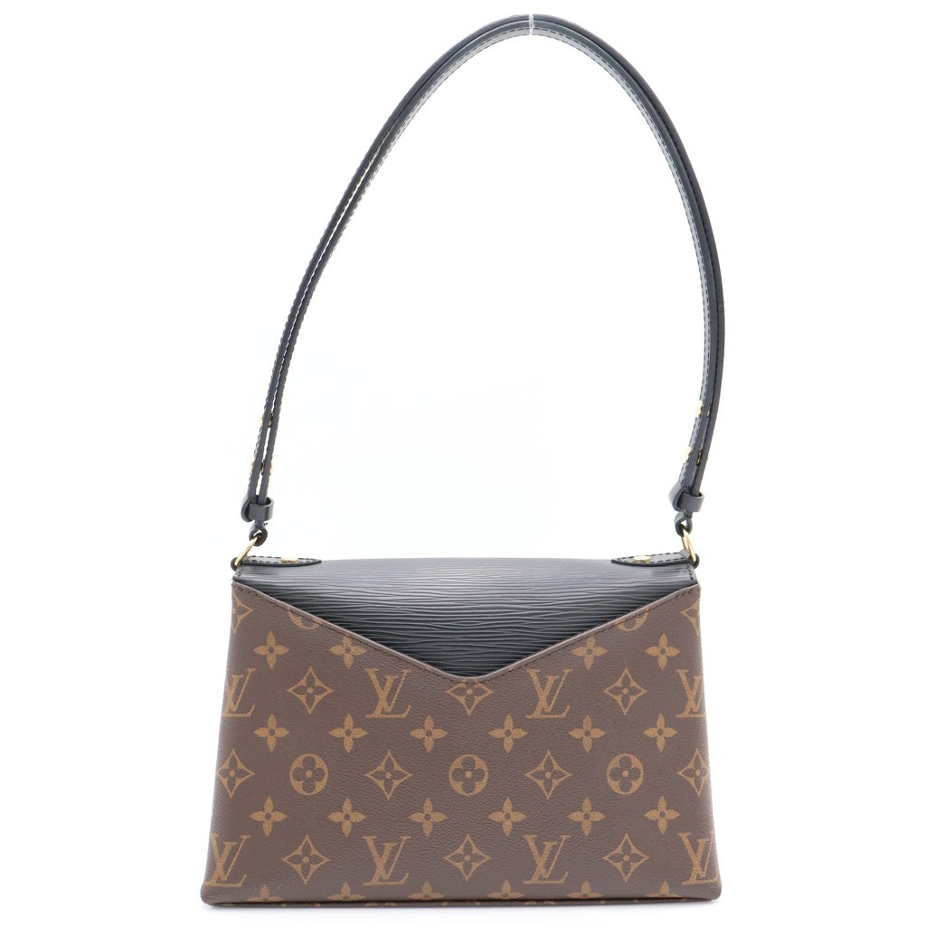 LOUIS VUITTON(ルイヴィトン) モノグラム サンミシェル エピ レザー ワンショルダーバッグ ゴールド金具 ブラック/ブラウン M44030 レディース
