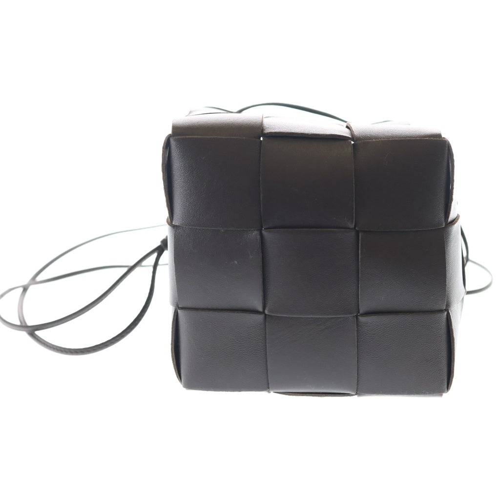 BOTTEGA VENETA(ボッテガヴェネタ) カセット スモール バケットバッグ ショルダーバッグ ブラウン レザー 680218 レディース