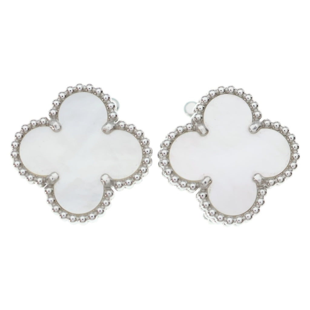 Van Cleef & Arpels(ヴァンクリーフアンドアーペル) ヴィンテージアルハンブラ マザーオブパール ピアス ホワイトゴールド 750WG VCARF48600 レディース