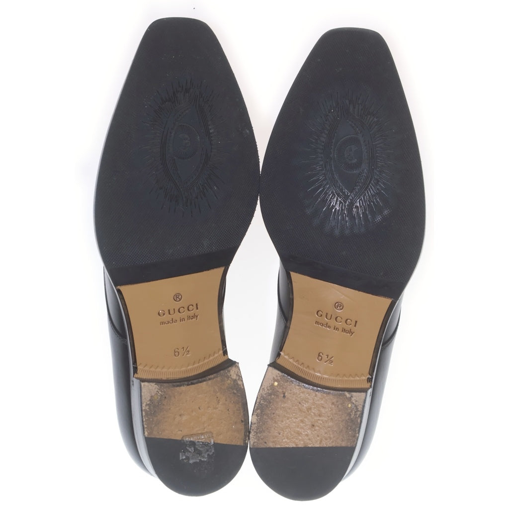 GUCCI(グッチ) レースアップシューズ ブラック レザー 6 2/1 643621