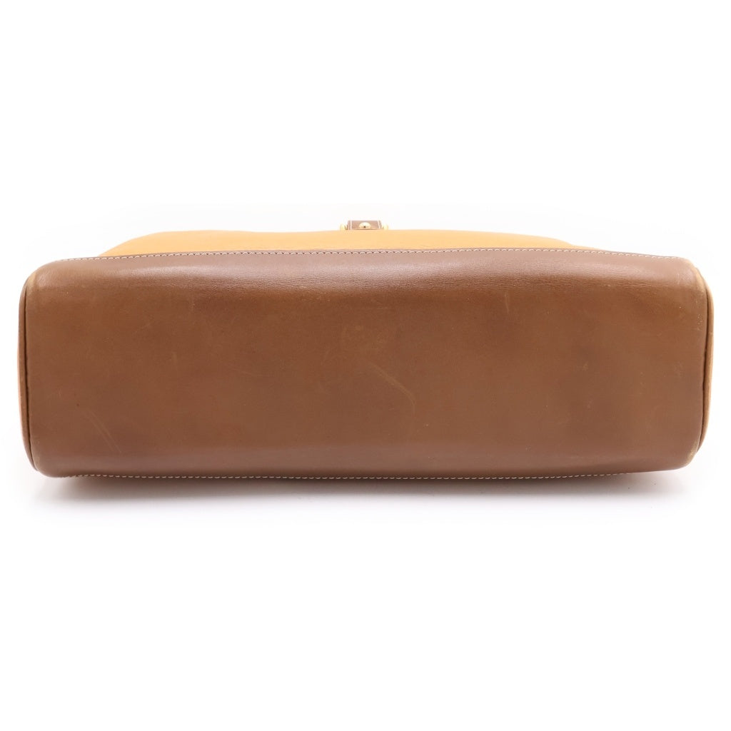 LOEWE(ロエベ) アナグラム ハンドバッグ ショルダーバッグ 2WAY ブラウン レザー ゴールド金具 レディース