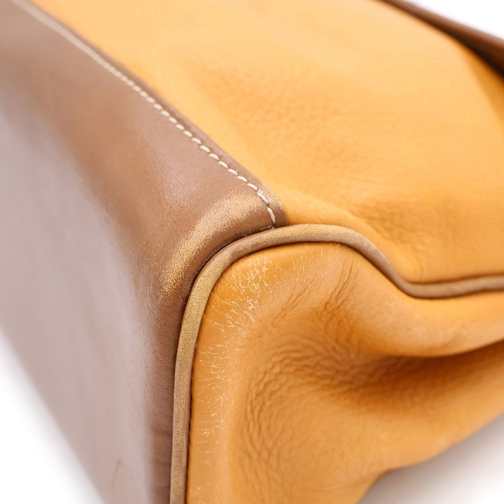 LOEWE(ロエベ) アナグラム ハンドバッグ ショルダーバッグ 2WAY ブラウン レザー ゴールド金具 レディース
