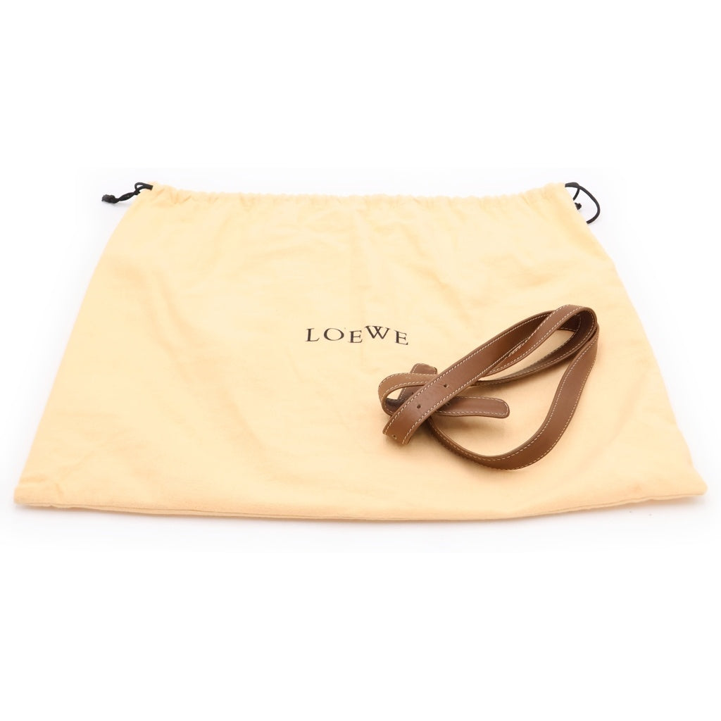 LOEWE(ロエベ) アナグラム ハンドバッグ ショルダーバッグ 2WAY ブラウン レザー ゴールド金具 レディース