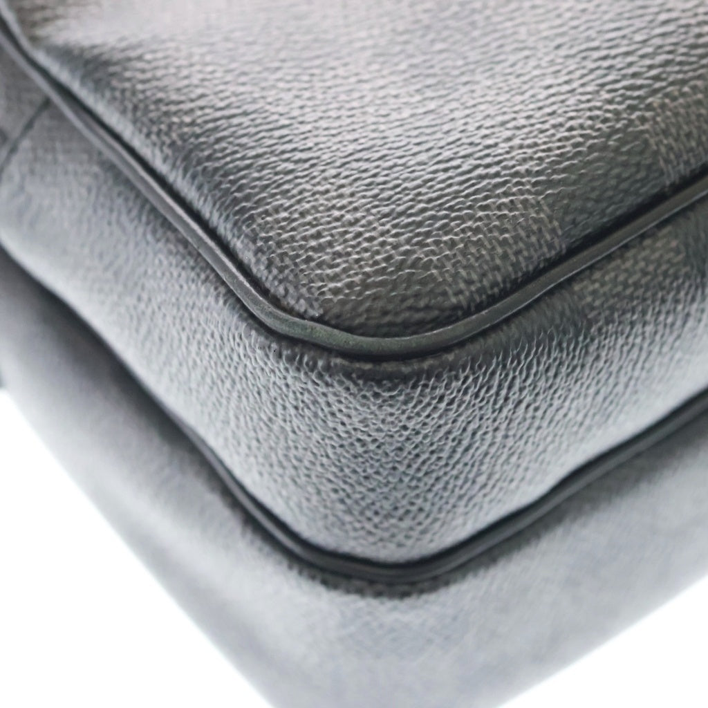 LOUIS VUITTON(ルイヴィトン) ダミエグラフィット レム ショルダーバッグ ミニバッグ ブラック レザー×PVC N41446 シルバー金具 レディース