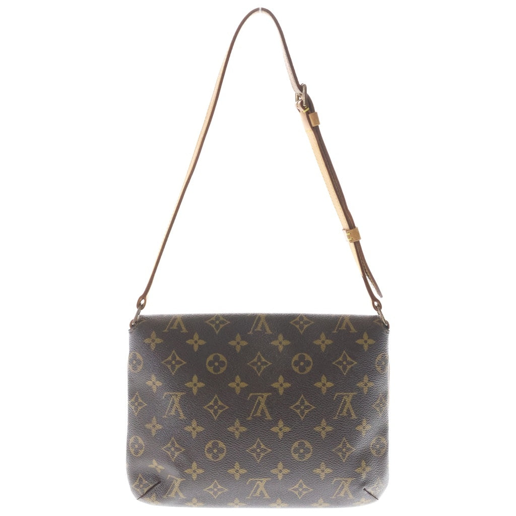 LOUIS VUITTON(ルイヴィトン) モノグラム ミュゼットタンゴ ショルダーバッグ ブラウン レザー×PVC M51257 ゴールド金具 レディース