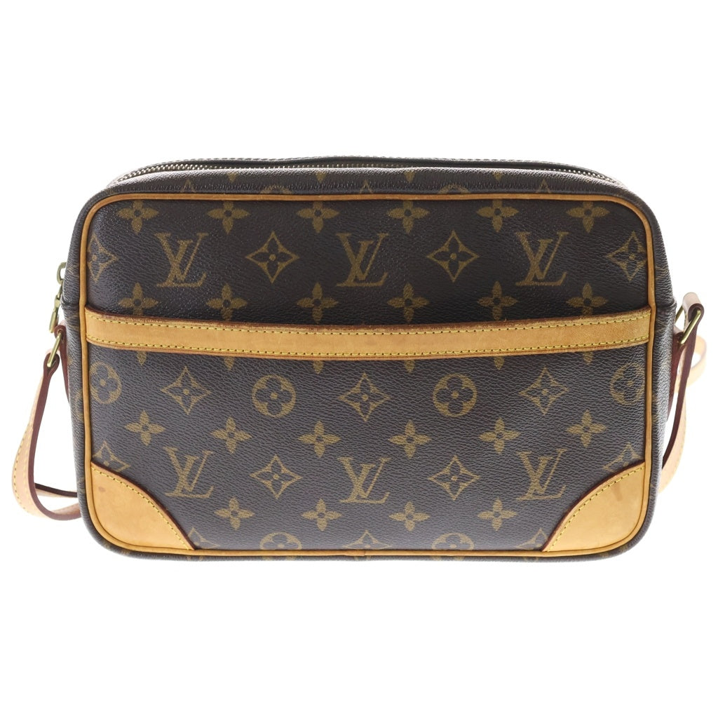LOUIS VUITTON(ルイヴィトン) モノグラム トロカデロ27 ショルダーバッグ ブラウン レザー×PVC M51274 ゴールド金具 レディース