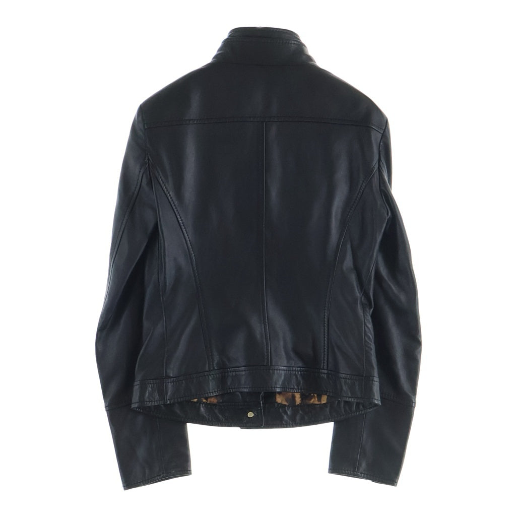 DOLCE & GABBANA(ドルチェアンドガッバーナ) レザージャケット ジップアップ シープスキン ブラック サイズ40 F9148L レディース