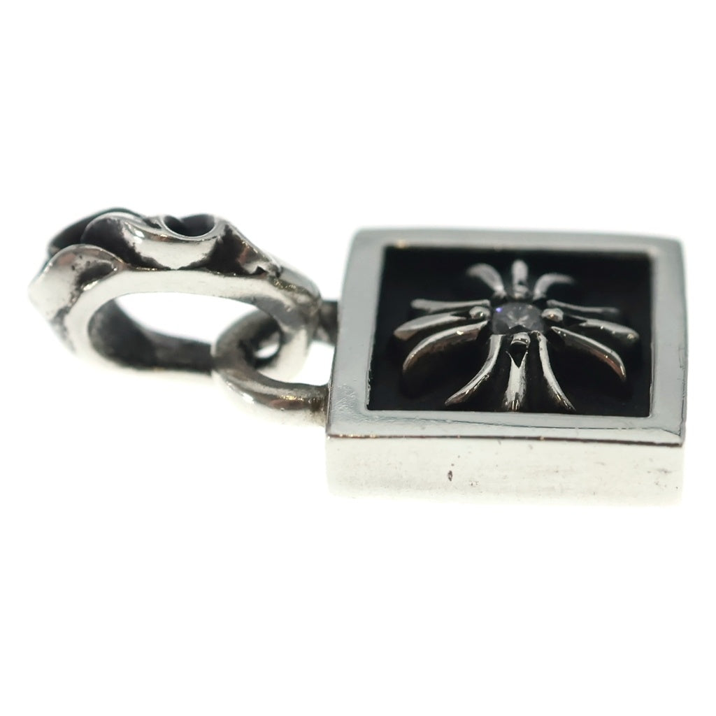 CHROME HEARTS(クロムハーツ) FRAMED CH PLUS 1DIA フレームドCHプラス 1ダイヤ チャーム シルバーネックレストップ