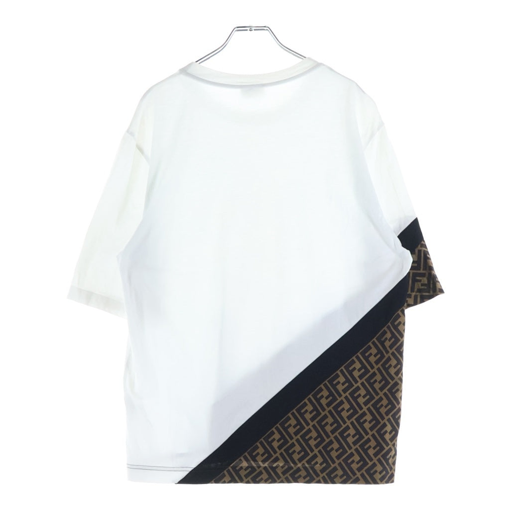 FENDI(フェンディ) FF柄 ズッカ柄 クルーネックTシャツ半袖 トップス ホワイト