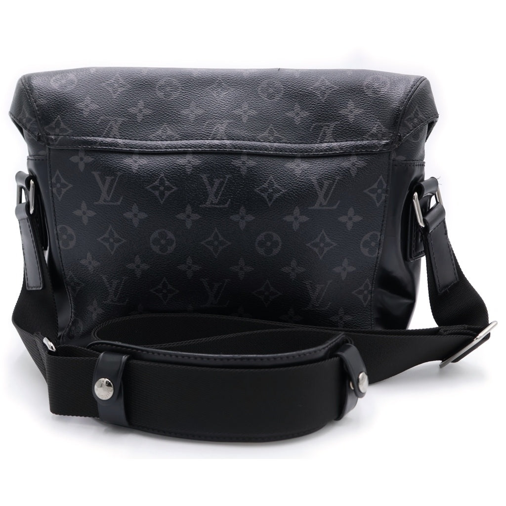 LOUIS VUITTON(ルイヴィトン) モノグラムエクリプス メッセンジャー・ヴォワヤージュ ショルダーバッグ ブラック レザー×PVC M40511 シルバー金具
