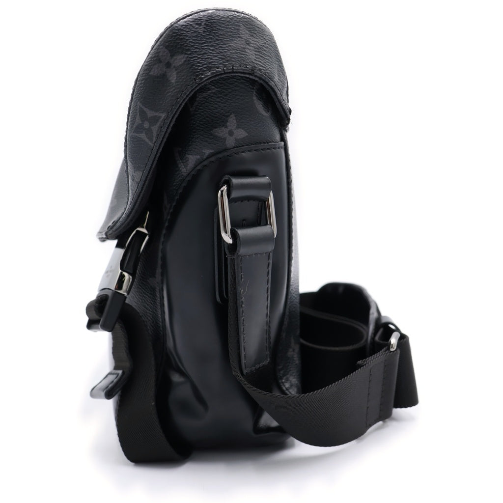 LOUIS VUITTON(ルイヴィトン) モノグラムエクリプス メッセンジャー・ヴォワヤージュ ショルダーバッグ ブラック レザー×PVC M40511 シルバー金具