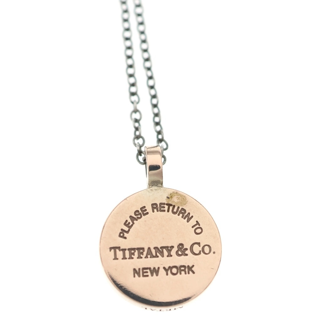 TIFFANY & Co.(ティファニー) リターントゥ ティファニー ラウンド ネックレス ペンダント チェーン シルバー×ピンクゴールド Ag925×メタル レディース